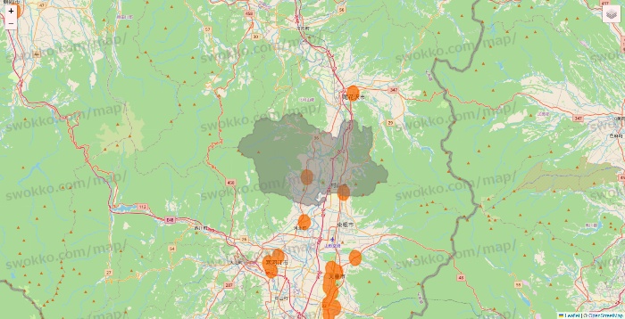 山形県の7NOW（セブンナウ）のエリア地図