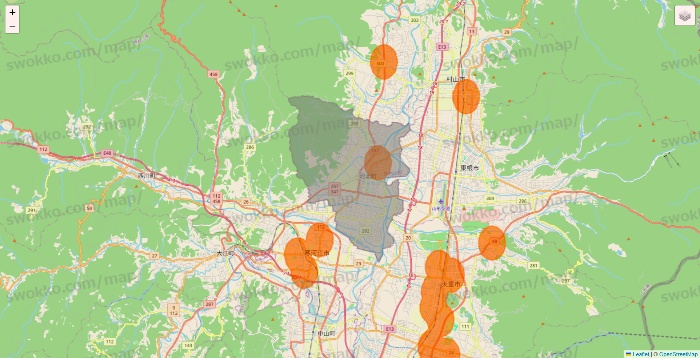 山形県の7NOW（セブンナウ）のエリア地図