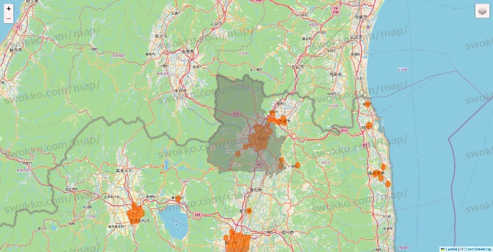福島県の7NOW（セブンナウ）のエリア地図