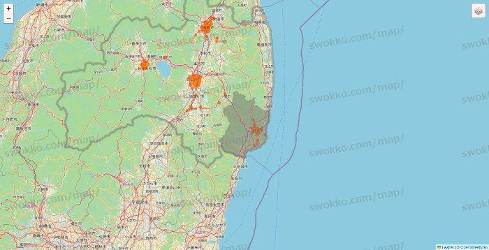 福島県の7NOW（セブンナウ）のエリア地図