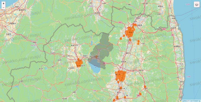 福島県の7NOW（セブンナウ）のエリア地図