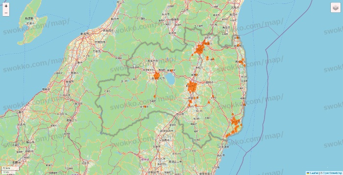 福島県の7NOW（セブンナウ）のエリア地図