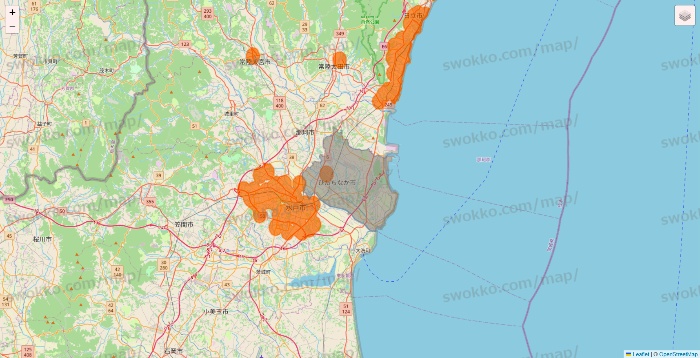 茨城県の7NOW（セブンナウ）のエリア地図