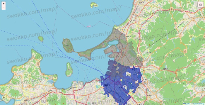 福岡県のトライアル（TRIAL）ネットスーパーのエリア地図