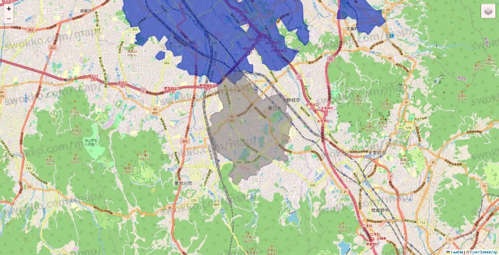 福岡県のトライアル（TRIAL）ネットスーパーのエリア地図