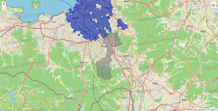 福岡県のトライアル（TRIAL）ネットスーパーのエリア地図