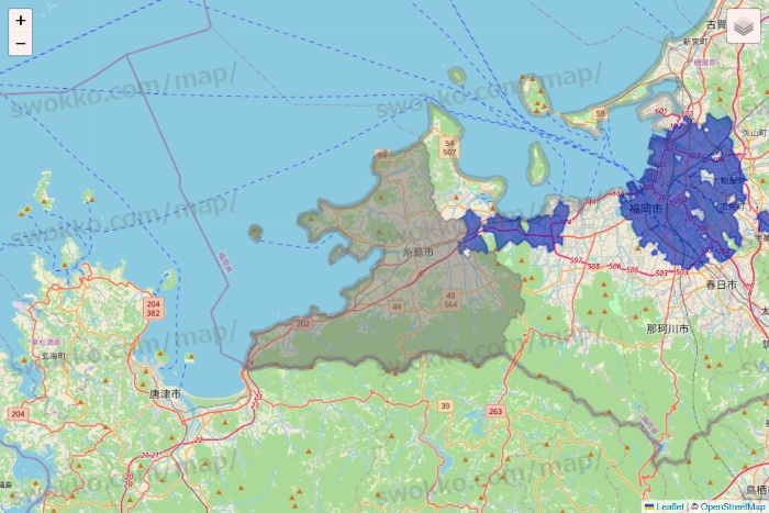 福岡県のトライアル（TRIAL）ネットスーパーのエリア地図