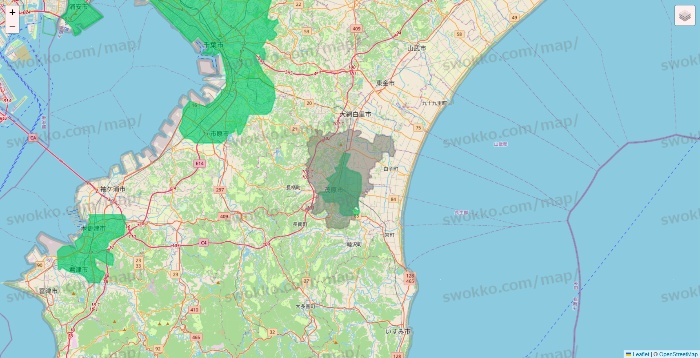 千葉県のUber Eats（ウーバーイーツ）のエリア地図