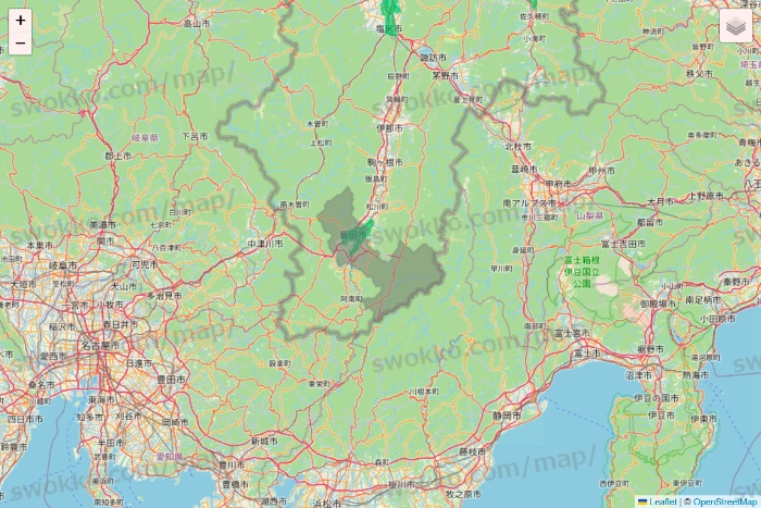 長野県のUber Eats（ウーバーイーツ）のエリア地図