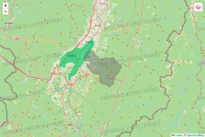 長野県のUber Eats（ウーバーイーツ）のエリア地図