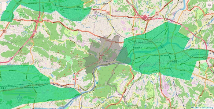岐阜県のUber Eats（ウーバーイーツ）のエリア地図