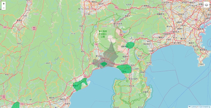 静岡県のUber Eats（ウーバーイーツ）のエリア地図