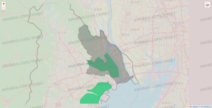 三重県のUber Eats（ウーバーイーツ）のエリア地図