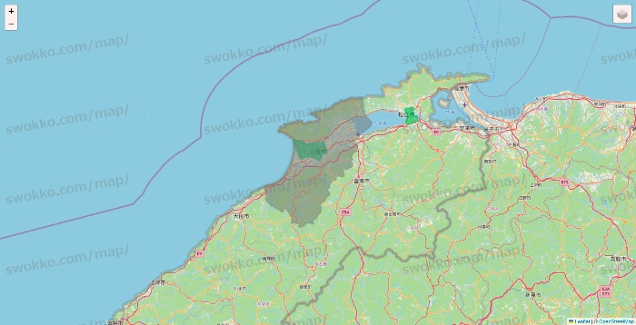 島根県のUber Eats（ウーバーイーツ）のエリア地図