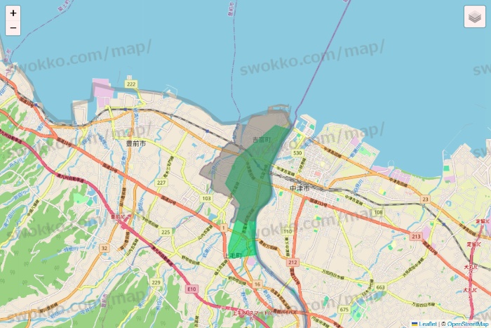 福岡県のUber Eats（ウーバーイーツ）のエリア地図