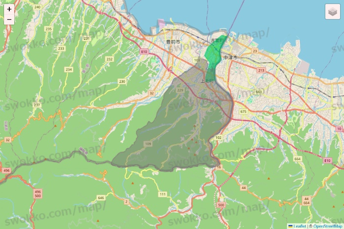 福岡県のUber Eats（ウーバーイーツ）のエリア地図