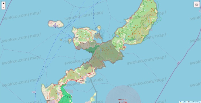 沖縄県のUber Eats（ウーバーイーツ）のエリア地図