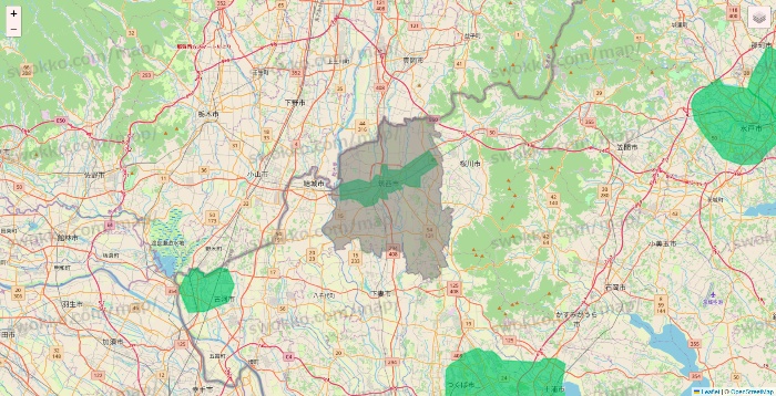 茨城県のUber Eats（ウーバーイーツ）のエリア地図