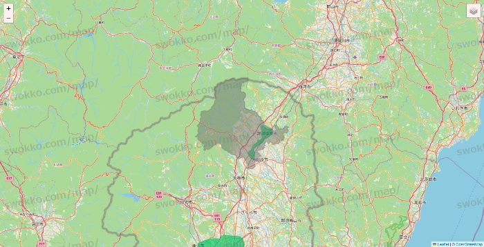 栃木県のUber Eats（ウーバーイーツ）のエリア地図