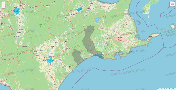 北海道のWolt（ウォルト）のエリア地図