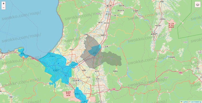 北海道のWolt（ウォルト）のエリア地図