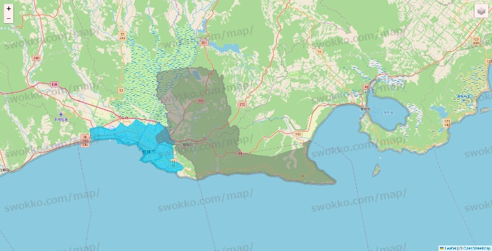 北海道のWolt（ウォルト）のエリア地図