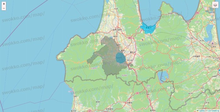 青森県のWolt（ウォルト）のエリア地図