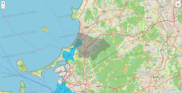 福岡県のWolt（ウォルト）のエリア地図