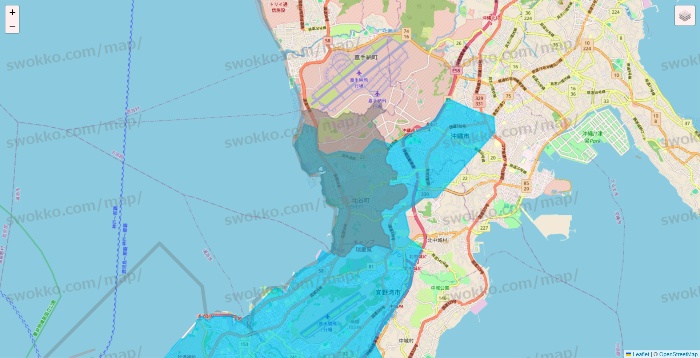 沖縄県のWolt（ウォルト）のエリア地図