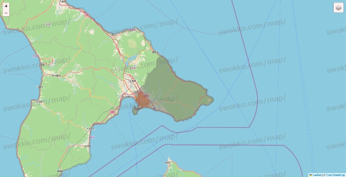 北海道のクイックマートのエリア地図