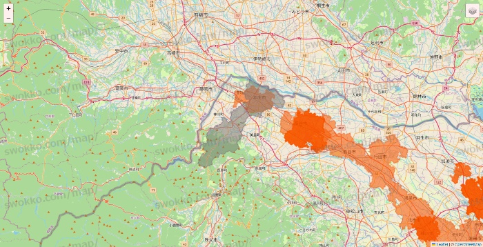埼玉県のクイックマートのエリア地図