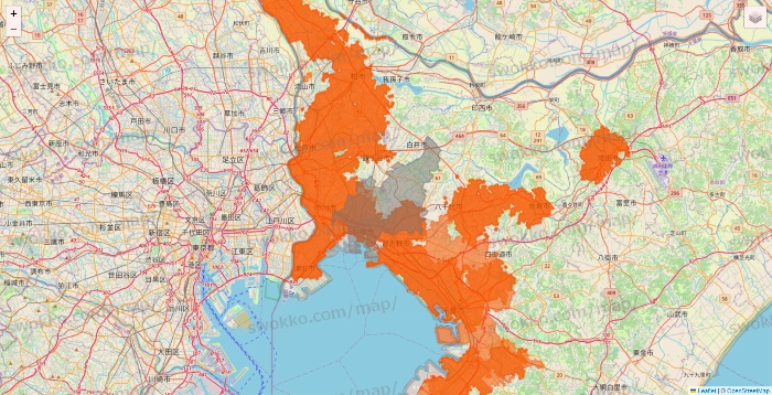 千葉県のクイックマートのエリア地図