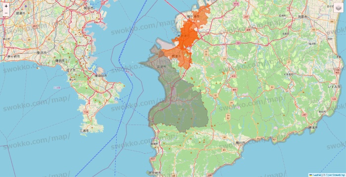 千葉県のクイックマートのエリア地図