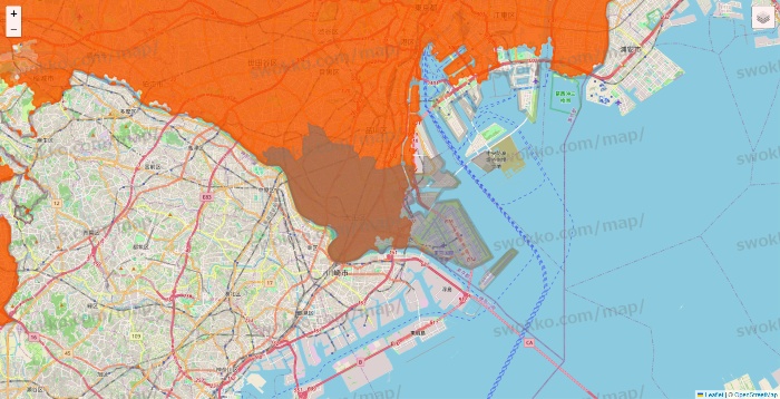 東京都のクイックマートのエリア地図