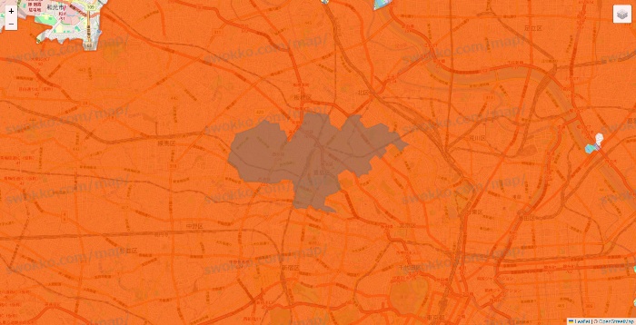 東京都のクイックマートのエリア地図