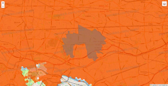 東京都のクイックマートのエリア地図