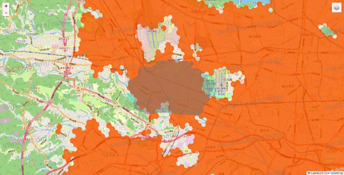 東京都のクイックマートのエリア地図