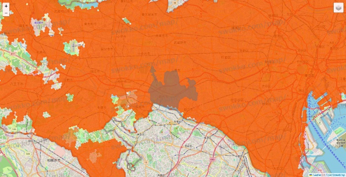 東京都のクイックマートのエリア地図