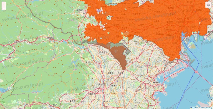 東京都のクイックマートのエリア地図