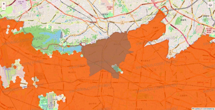 東京都のクイックマートのエリア地図
