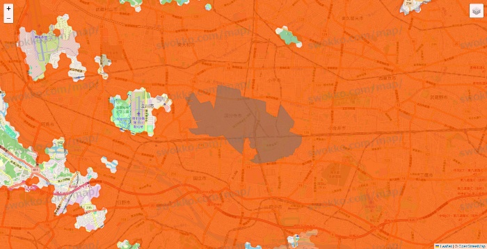 東京都のクイックマートのエリア地図