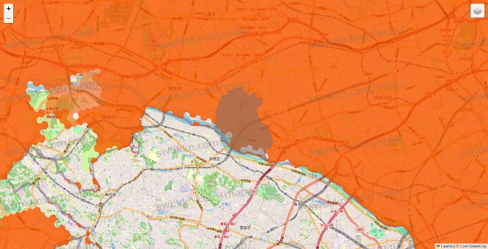 東京都のクイックマートのエリア地図