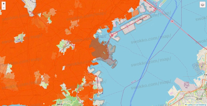 神奈川県のクイックマートのエリア地図