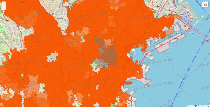 神奈川県のクイックマートのエリア地図