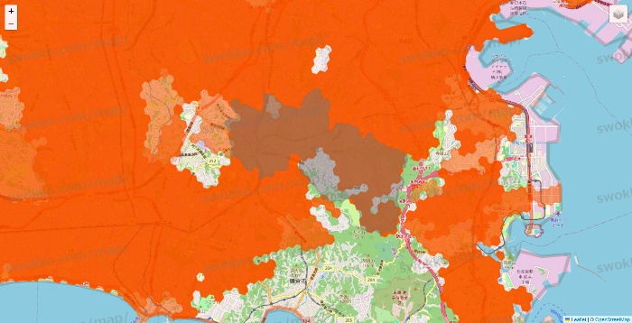神奈川県のクイックマートのエリア地図