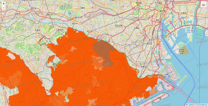 神奈川県のクイックマートのエリア地図