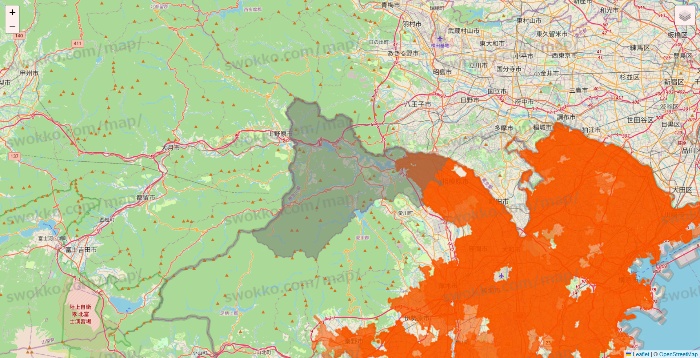 神奈川県のクイックマートのエリア地図