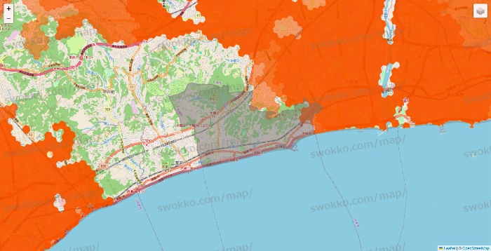 神奈川県のクイックマートのエリア地図
