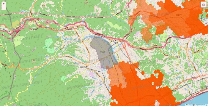 神奈川県のクイックマートのエリア地図