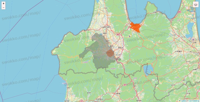 青森県のクイックマートのエリア地図